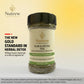 nutre jar slim and detox tead product with the text on its right "THE NEW GOLD STANDARD IN HERBAL DETOX"