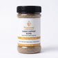 A clear plastic jar of Nutrew Cardio Support Blend herbal food supplement with a black screw cap and a white label featuring gold and black text, set against a plain white background.